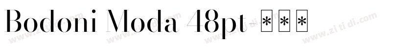 Bodoni Moda 48pt字体转换